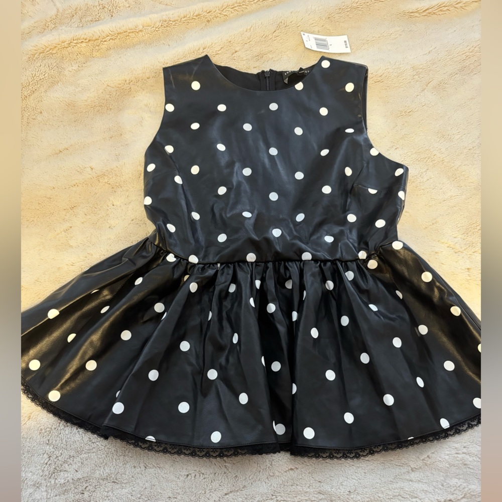Polka dot peplum top from English Factory